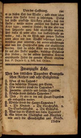 591-607, 20. Lehr. - 20. Sitten-Lehr.