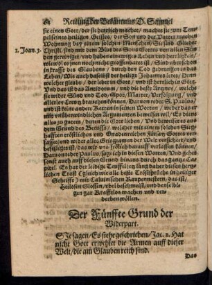Der Fünffte Grund der Widerpart.