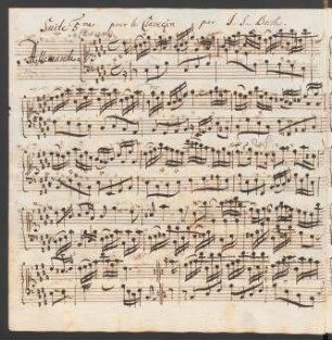 Suiten; cemb; E-Dur; BWV 817