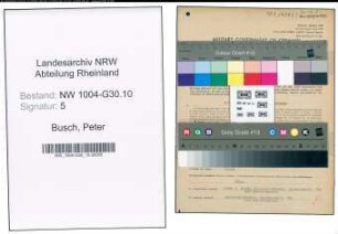 Entnazifizierung Peter Busch , geb. 03.02.1901 (Ingenieur)