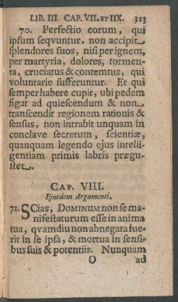 Cap. VIII. Eiusdem Argumenti