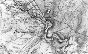 Radeburg-Großdittmannsdorf. Ausschnitt aus: Oberreit, Sect. Großenhain, 1841/43