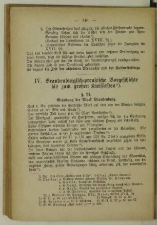 IV. Brandenburgisch-preußische Vorgeschichte bis zum großen Kurfürsten