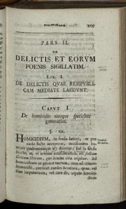 Pars II. De Delictis Et Eorum Poenis Sigillatim.