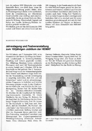 Jahrestagung und Festveranstaltung zum 100jährigen Jubiläum der Heimat