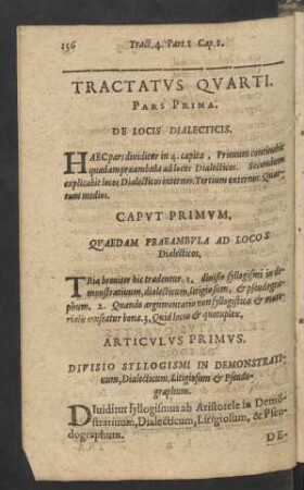 Pars Prima. De Locis Dialecticis.