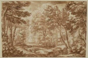 Straße durch Laubwald