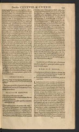 Decisio CXXXVIII.