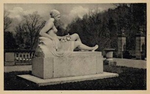 Postkartenalbum mit Motiven von Karlsruhe. "Karlsruhe in Baden. Flora im Stadtgarten"