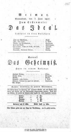 Das Geheimniß