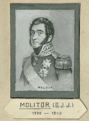 Graf Gabriel Jean Joseph Molitor, elsässischer Marschall in Uniform, Schärpe mit Orden, Brustbild in Halbprofil