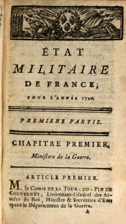 Etat militaire de France. 32, 32. 1790