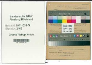 Entnazifizierung Anton Grosse Natrop , geb. 20.06.1907 (Metzger)