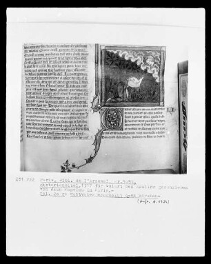 Historienbibel (französische Übersetzung der Historia Scholastica): Fol. 20 r: Gottvater erscheint Abraham