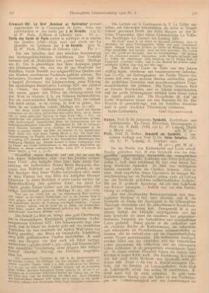 178-180 [Rezension] Kunze, Johannes, Symbolik. Konfessions- und Sektenkunde