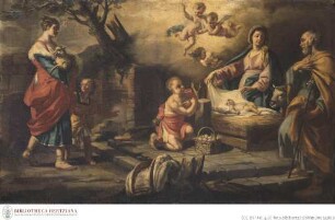 Die Anbetung des Christuskindes durch Maria und Joseph mit dem Johannesknaben und der heiligen Agnes