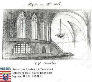 Darmstadt, Hoftheater / Bühnenbildentwurf zur Oper 'Deodata' von B[ernhard] A[nselm] Weber (1764-1821)