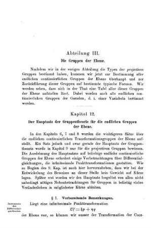 § 1. Vorbereitende Bemerkungen.