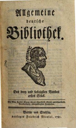Allgemeine deutsche Bibliothek. 63. 1785