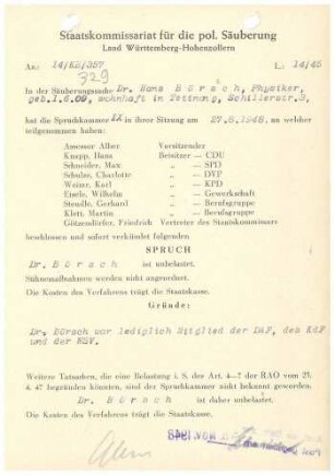 Börsch, Hans, Dr.