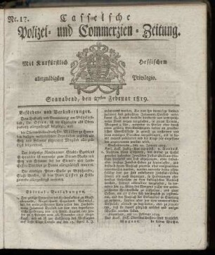 Nr. 17, Sonnabend, den 27sten Februar 1819