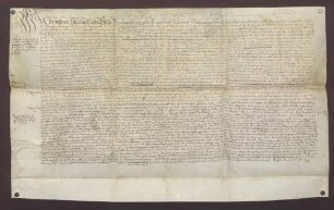 Die kurpfälzischen Kirchengüter- und Gefällverwaltung verleiht Hans Teufel Güter des Karmeliter-Klosters zu Weinheim.
