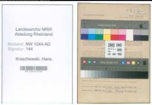 Entnazifizierung Hans Kraschewski , geb. 20.01.1921 (Hilfsangestellter)
