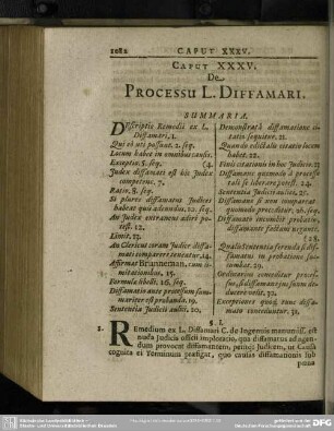 Caput XXXV. De Processu L. Diffamari