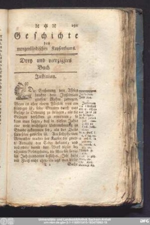 Drey und vierzigstes Buch. Justinian.