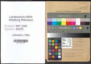 Entnazifizierung Otto Lohmann , geb. 12.02.1901 (Techniker)