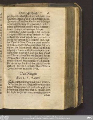 Von Ringen. Das LIX. Capitel.