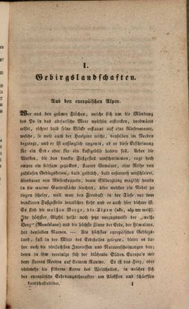 Handbuch zur Belebung geographischer Wissenschaft für Lehrer und Gebildete überhaupt, 3. Geographische Landschaftsbilder