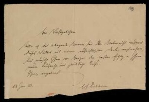 Briefe von Johann Gottfried Eichhorn an Heinrich Ewald, Göttingen, 1823 - 1826