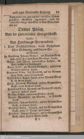 Dritter Absatz. Von der sämmtlichen Burgerschaft