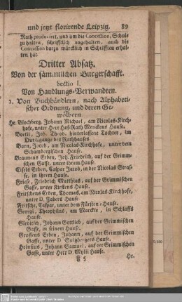 Dritter Absatz. Von der sämmtlichen Burgerschaft