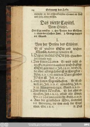 Das vierdte Capitel. Vom Erlöser.