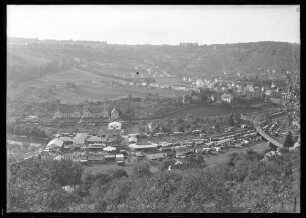 Blick vom Schlossberg auf das Messegelände