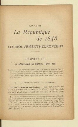 La République de 1848 Les mouvements européens