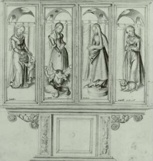 Altarentwurf mit Christus vor Kaiphas