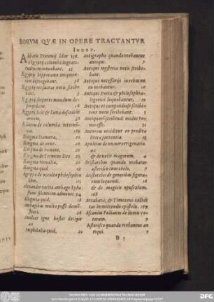 Eorum Quae In Opere Tractantur