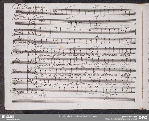Coro: Misero giovine che vuoi che mediti