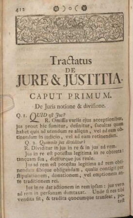 Tractatus De Jure & Justitia.