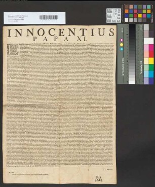 Papst Innocenz XI. konfirmiert die Wahl Josef Clemens zum Erzbischof von Köln.