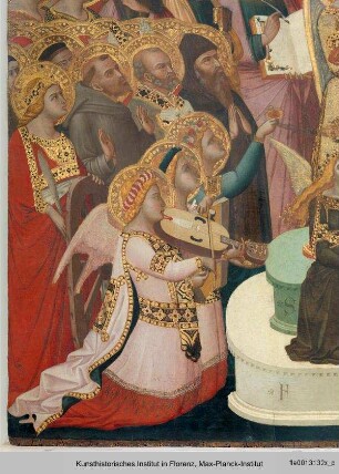 Thronende Madonna mit Heiligen