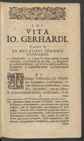 Vita Jo. Gerhardi