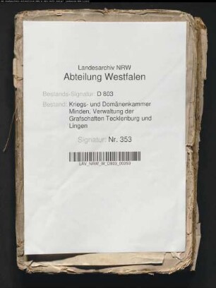 Regulierung des Tecklenburgischen Mühlenwesens