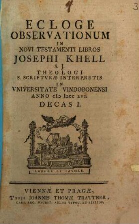 Ecloge observationum in novi testamenti libros