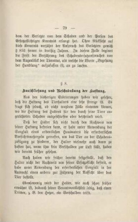 § 8. Ausschließung und Beschränkung der Haftung