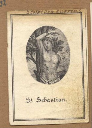 "St. Sebastian." (kleines Andachtsbild)