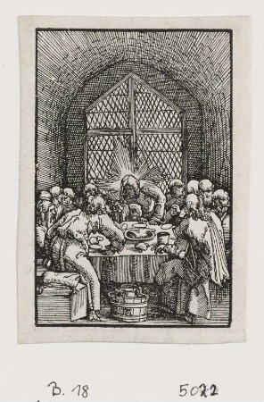 Letztes Abendmahl, Blatt 18 der Folge "Sündenfall und Erlösung des Menschengeschlechts"